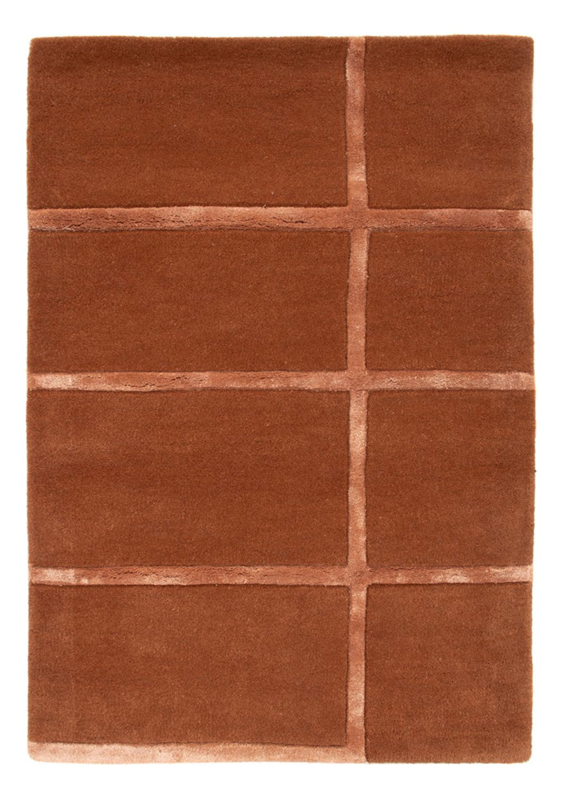 Wollteppich - 90 x 60 cm - braun