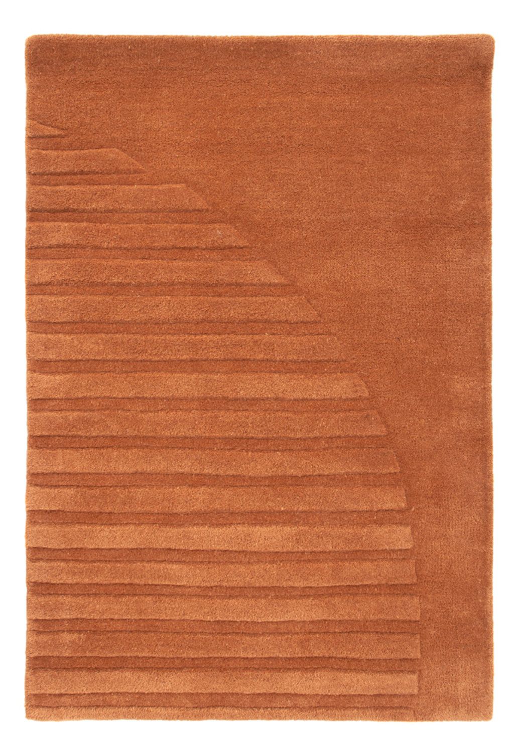 Wollteppich - 90 x 60 cm - braun