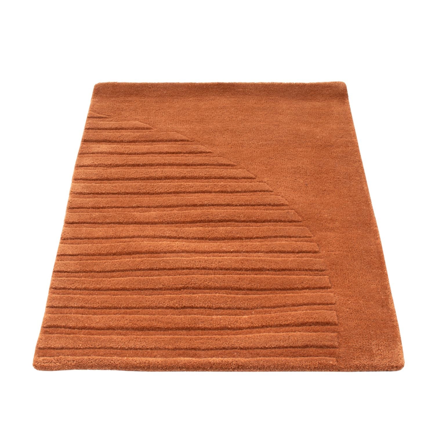 Wollteppich - 90 x 60 cm - braun