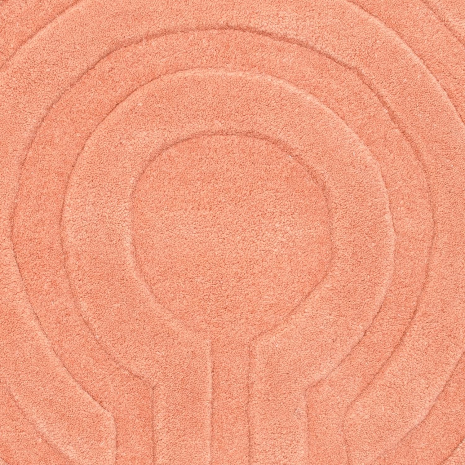 Wollteppich rund  - 80 x 80 cm - lachs