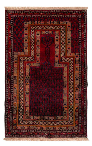 Belutsch Teppich - 138 x 91 cm - rot