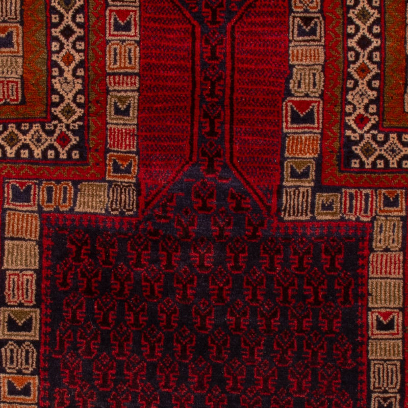 Belutsch Teppich - 138 x 91 cm - rot