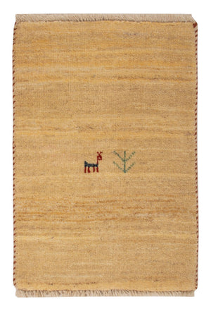 Gabbeh Teppich - Loribaft Perser - 60 x 40 cm - creme