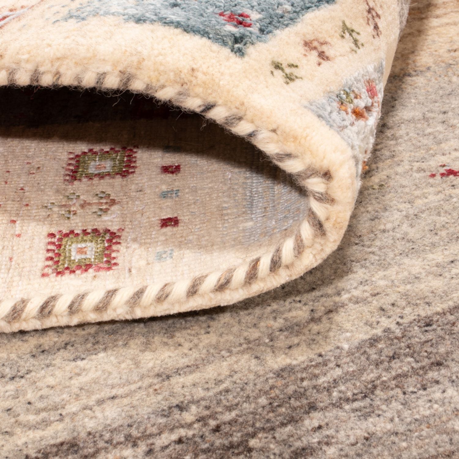 Gabbeh Teppich - Loribaft Indus - 242 x 167 cm - natur