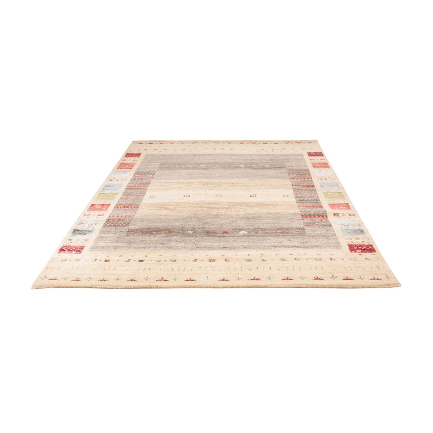 Gabbeh Teppich - Loribaft Indus - 242 x 167 cm - natur