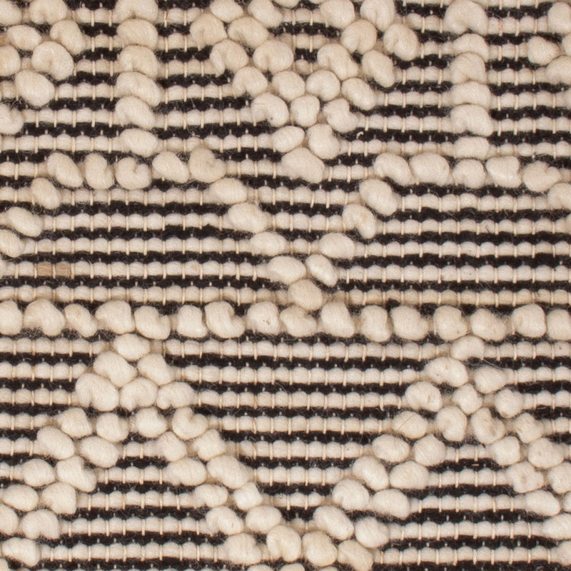 Wollteppich - 58 x 46 cm - schwarz-weiß