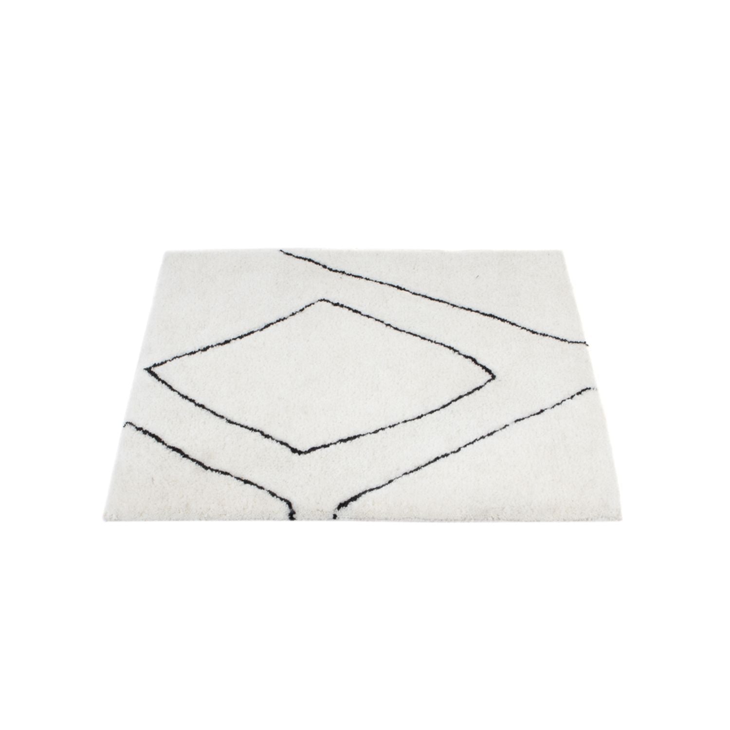 Wollteppich quadratisch  - 62 x 62 cm - hellgrau