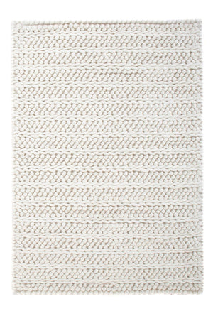 Wollteppich - 95 x 63 cm - hellgrau