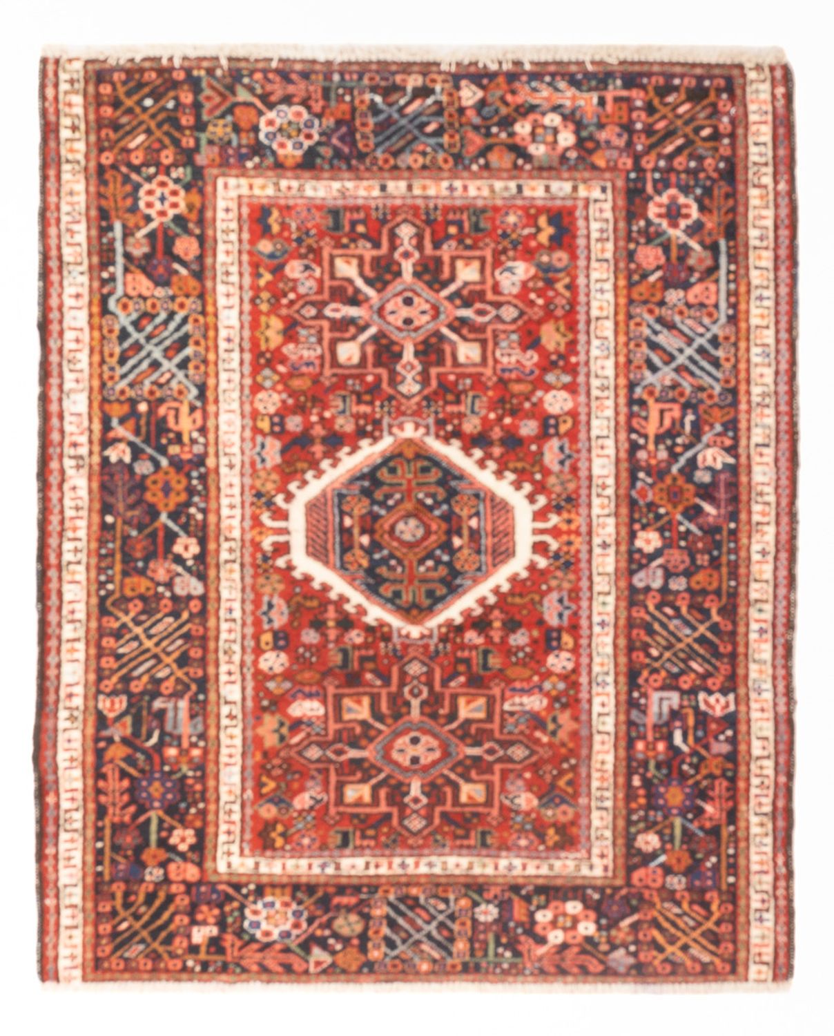 Perserteppich - Nomadic - 130 x 108 cm - hellrot