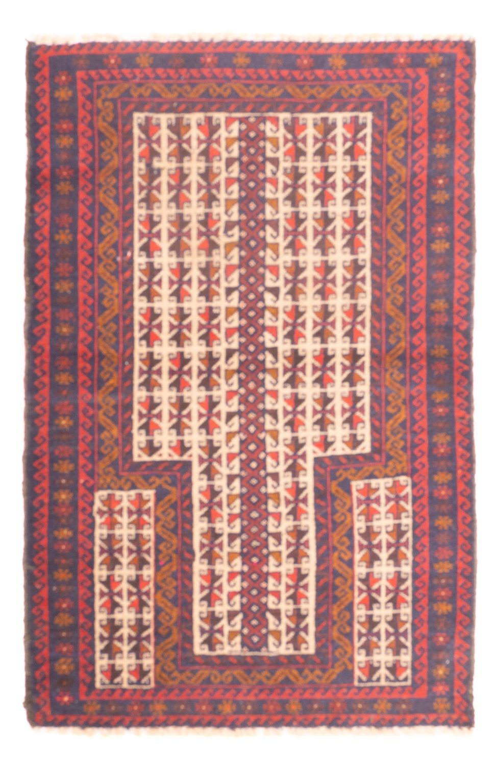 Belutsch Teppich - 128 x 82 cm - mehrfarbig