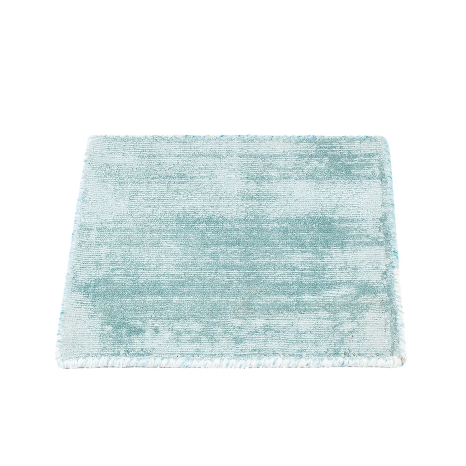 Viskose Teppich quadratisch  - 30 x 30 cm - hellblau