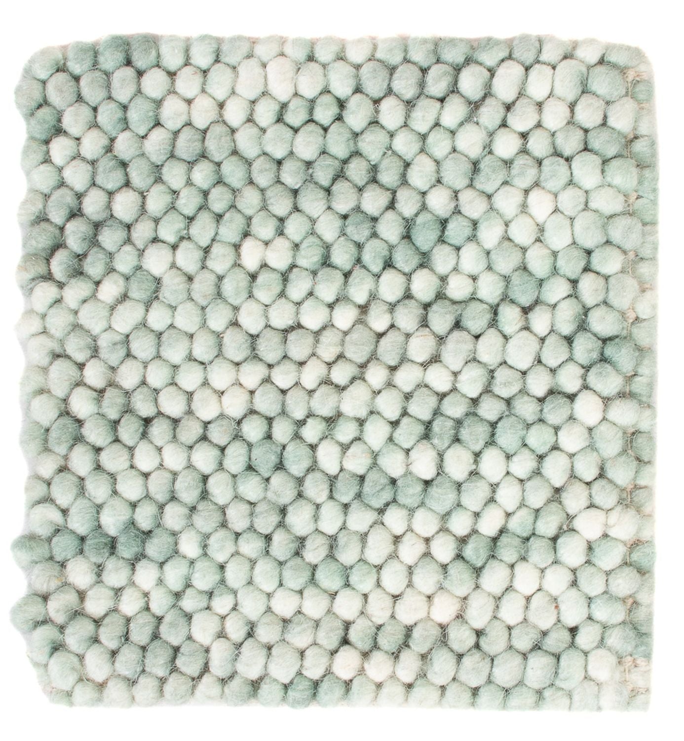 Wollteppich quadratisch  - 30 x 30 cm - hellgrün