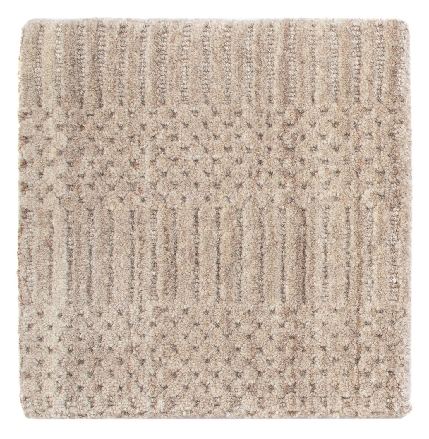 Wollteppich quadratisch  - 30 x 30 cm - braun