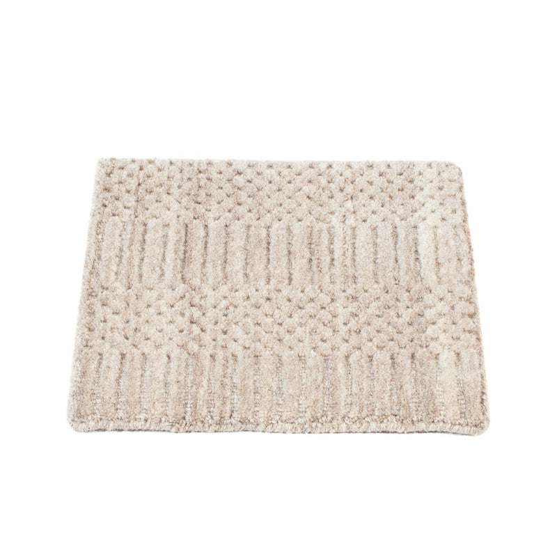 Wollteppich quadratisch  - 30 x 30 cm - braun