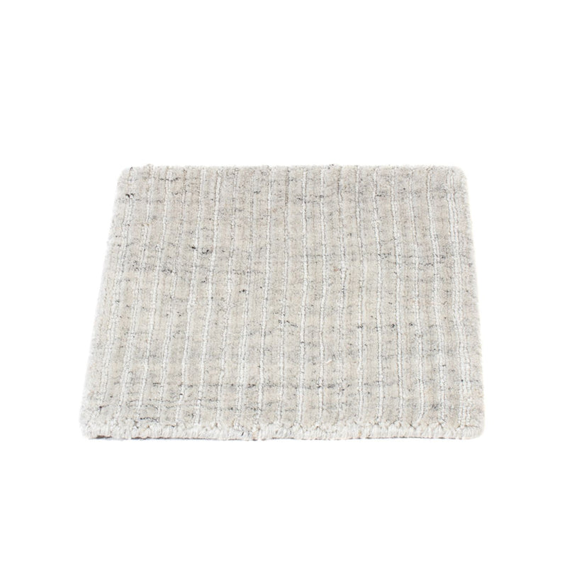 Wollteppich quadratisch  - 30 x 30 cm - hellgrau