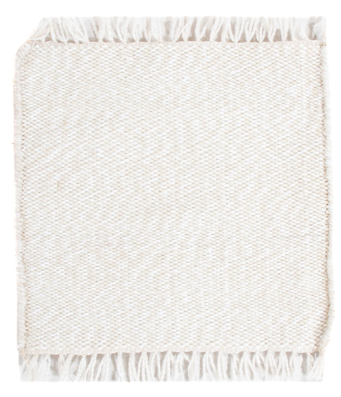 Wollteppich quadratisch  - 34 x 31 cm - weiß