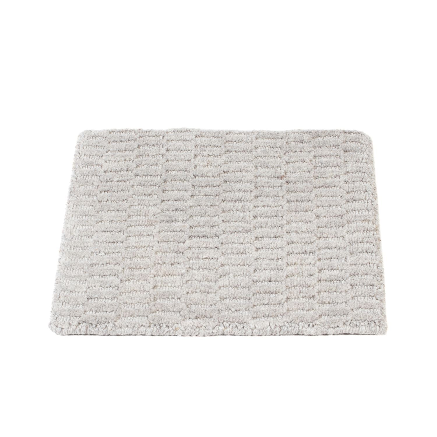 Wollteppich quadratisch  - 32 x 32 cm - grau