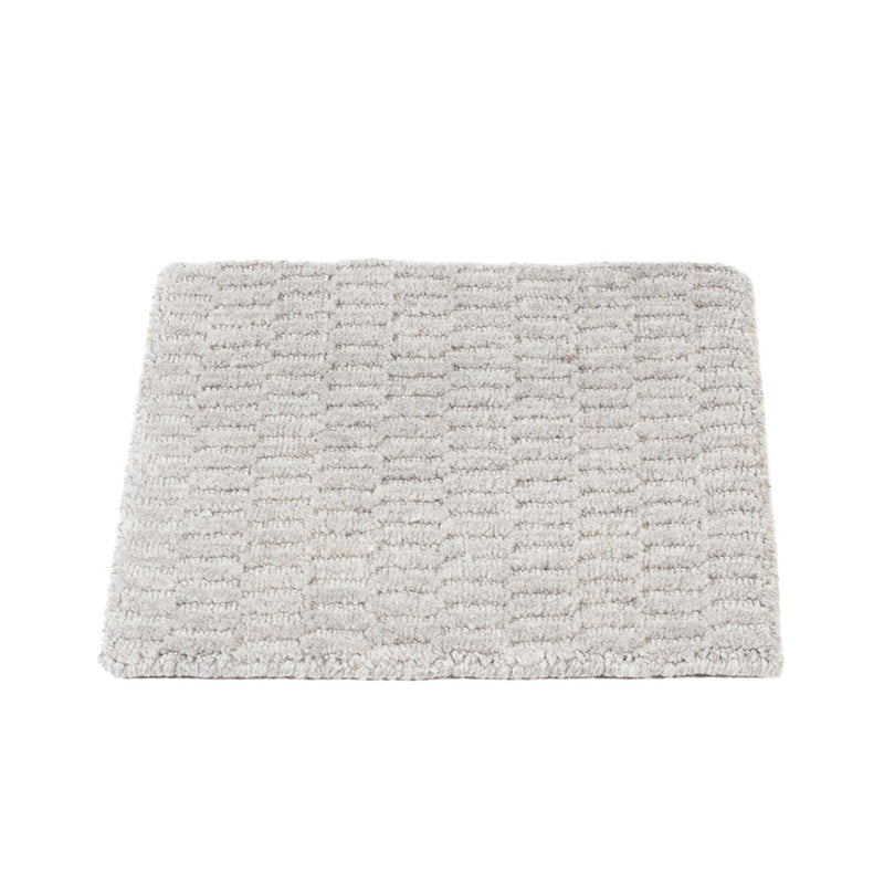 Wollteppich quadratisch  - 32 x 32 cm - grau