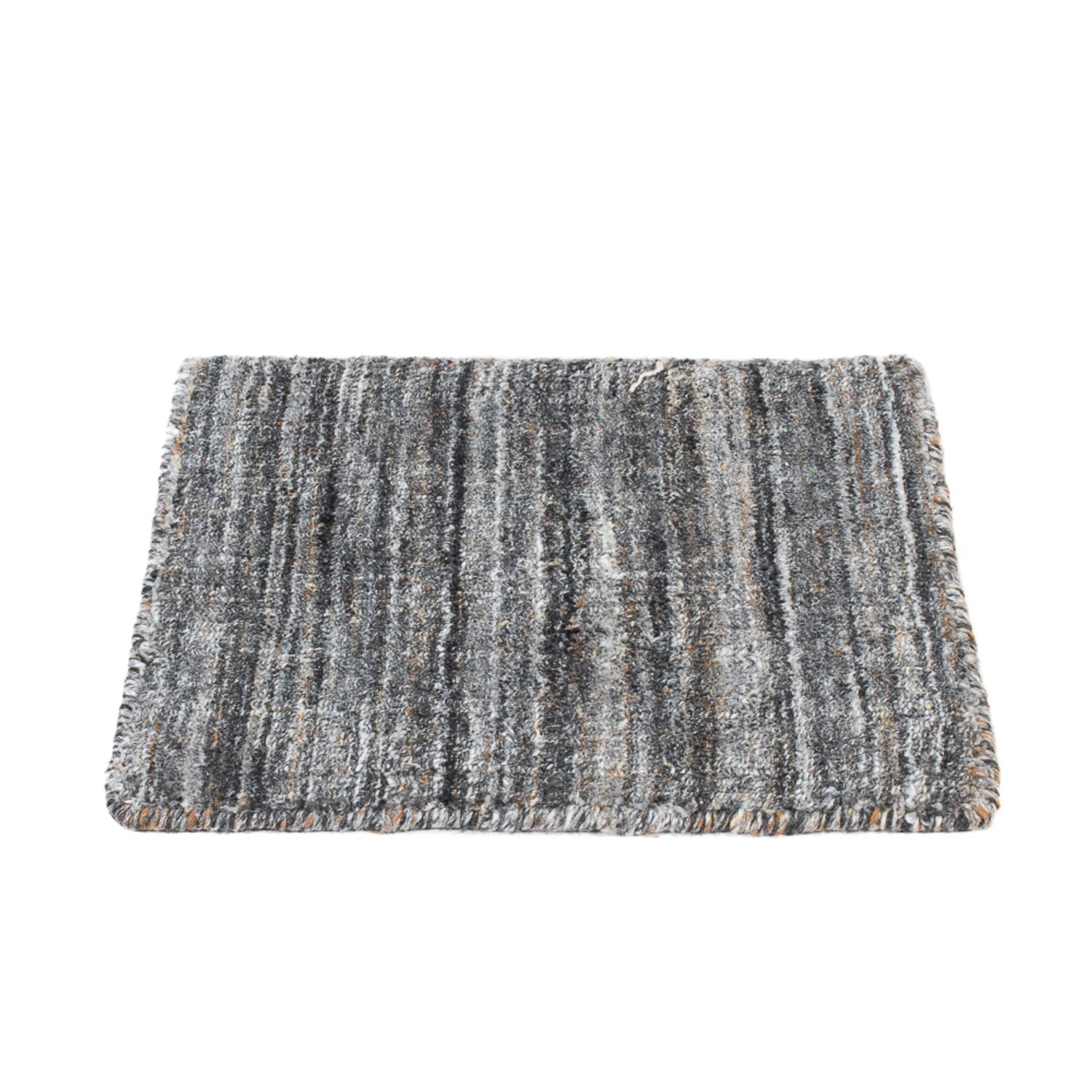 Wollteppich quadratisch  - 35 x 30 cm - dunkelgrau