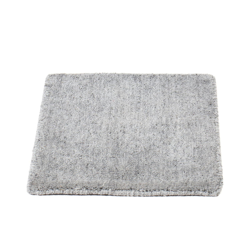Wollteppich quadratisch  - 30 x 30 cm - grau