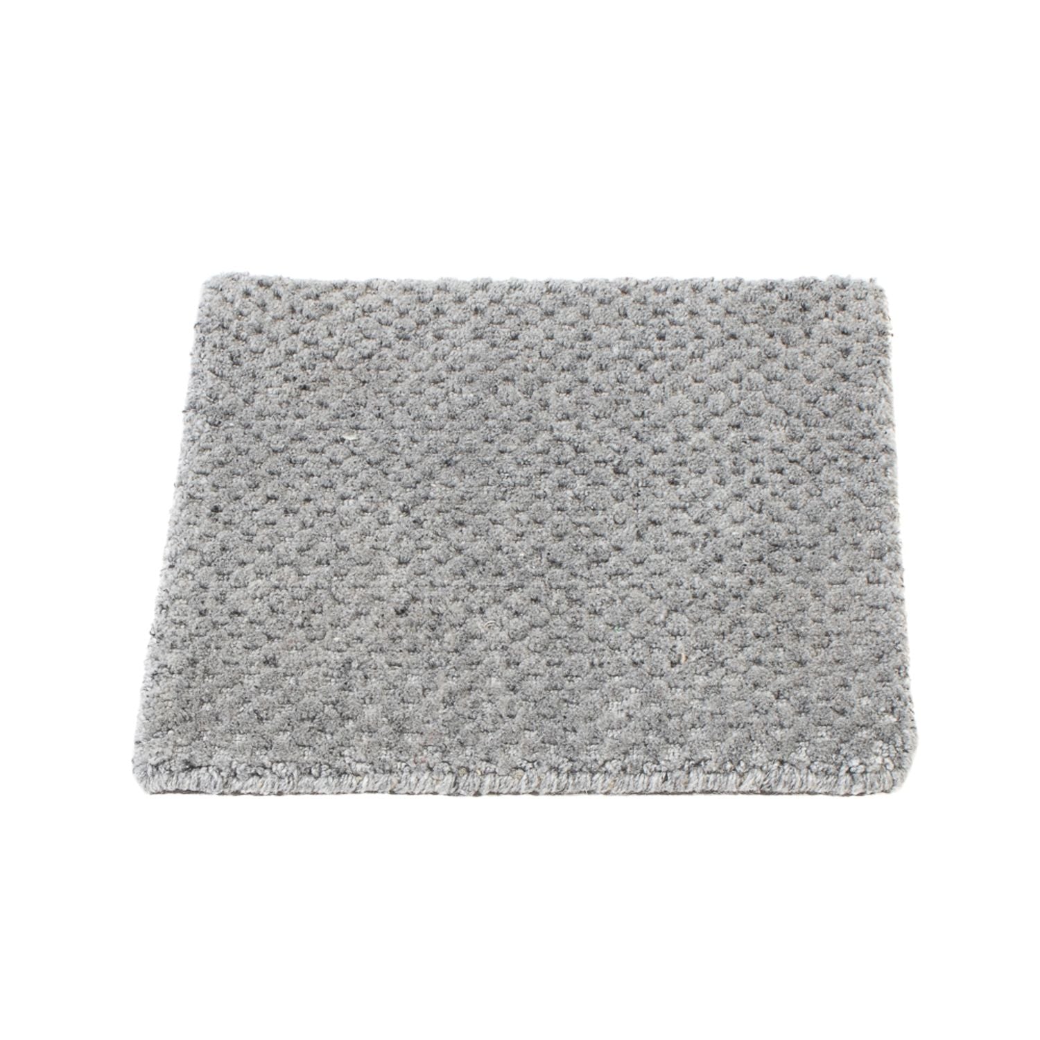 Wollteppich quadratisch  - 30 x 30 cm - grau