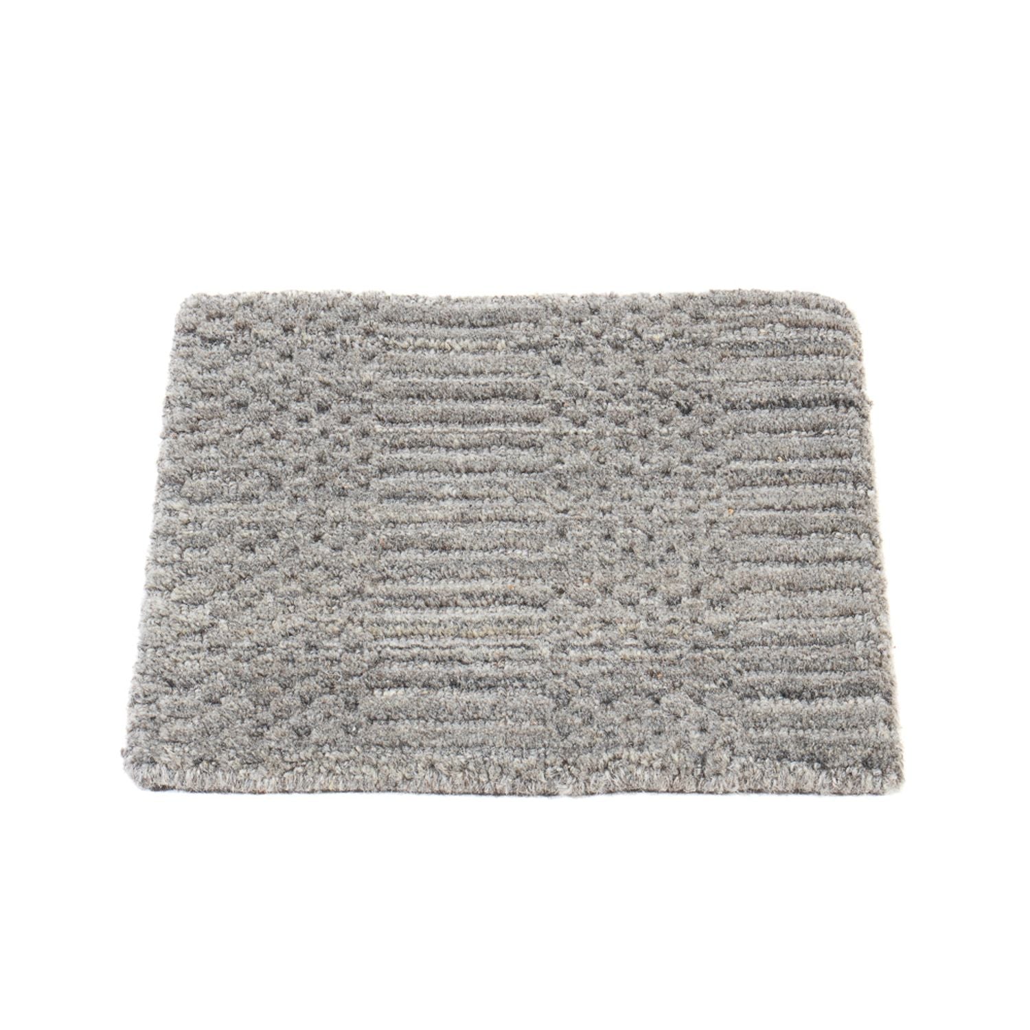 Wollteppich quadratisch  - 30 x 30 cm - grau
