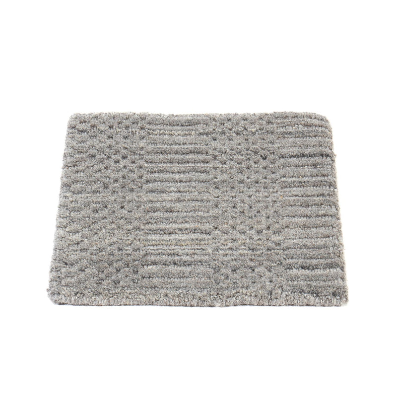 Wollteppich quadratisch  - 30 x 30 cm - grau