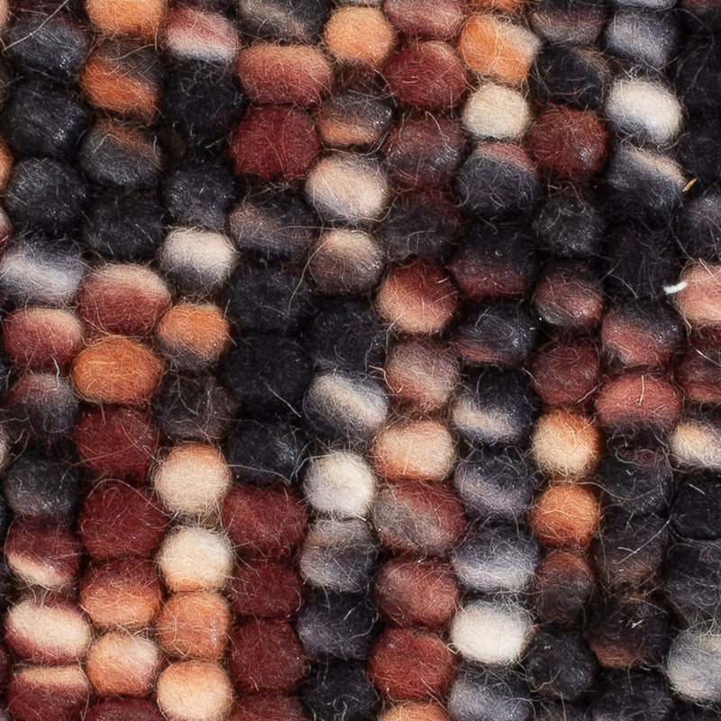 Wollteppich quadratisch  - 32 x 32 cm - mehrfarbig