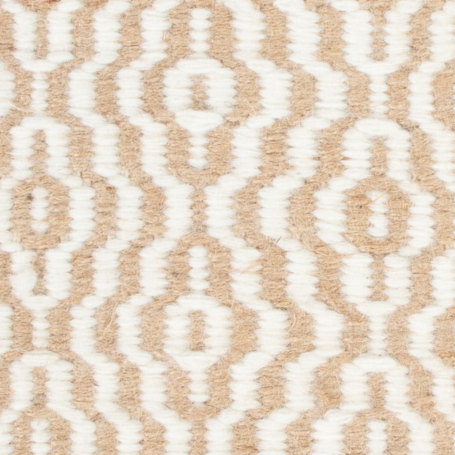 Wollteppich quadratisch  - 35 x 32 cm - beige