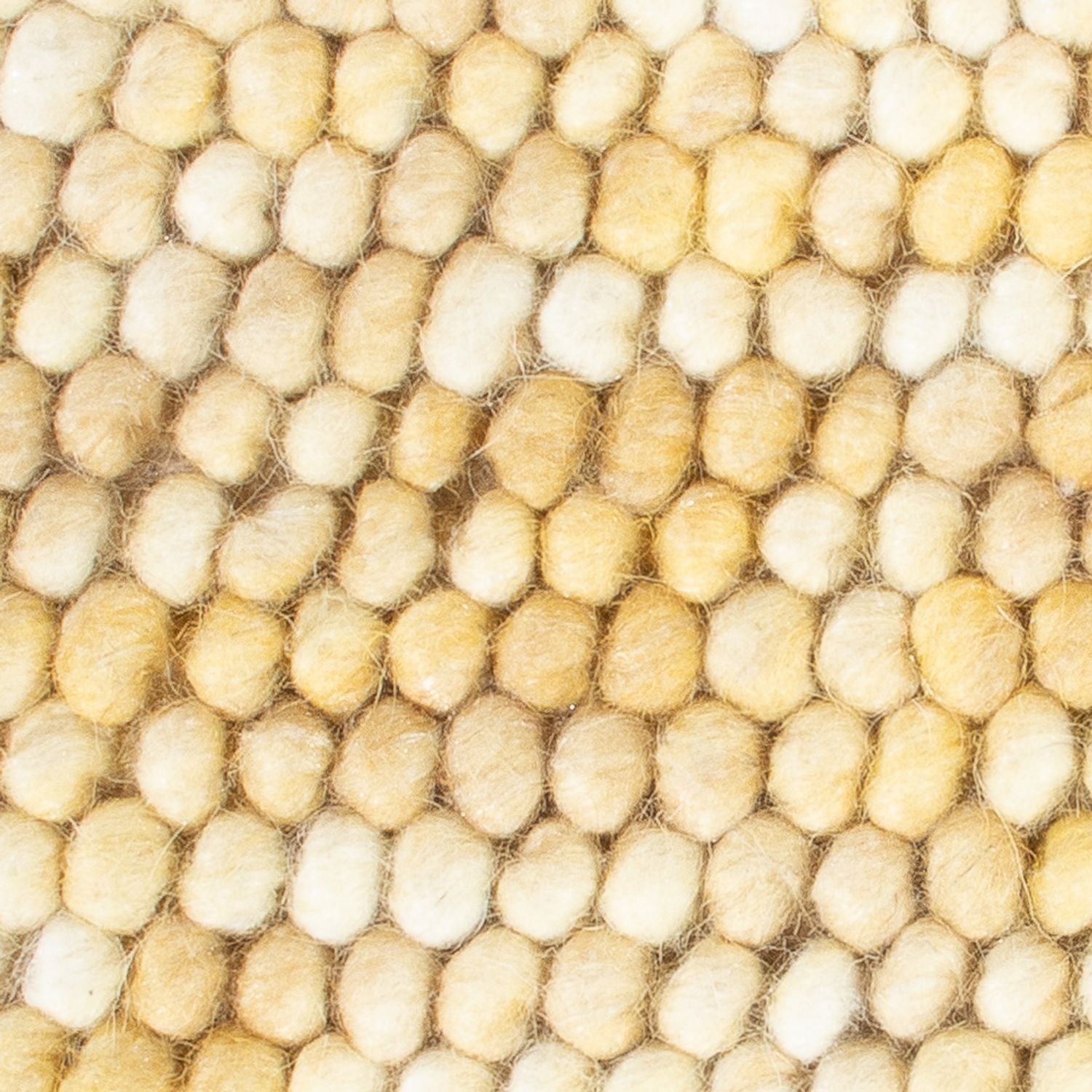 Wollteppich quadratisch  - 32 x 32 cm - hellbeige