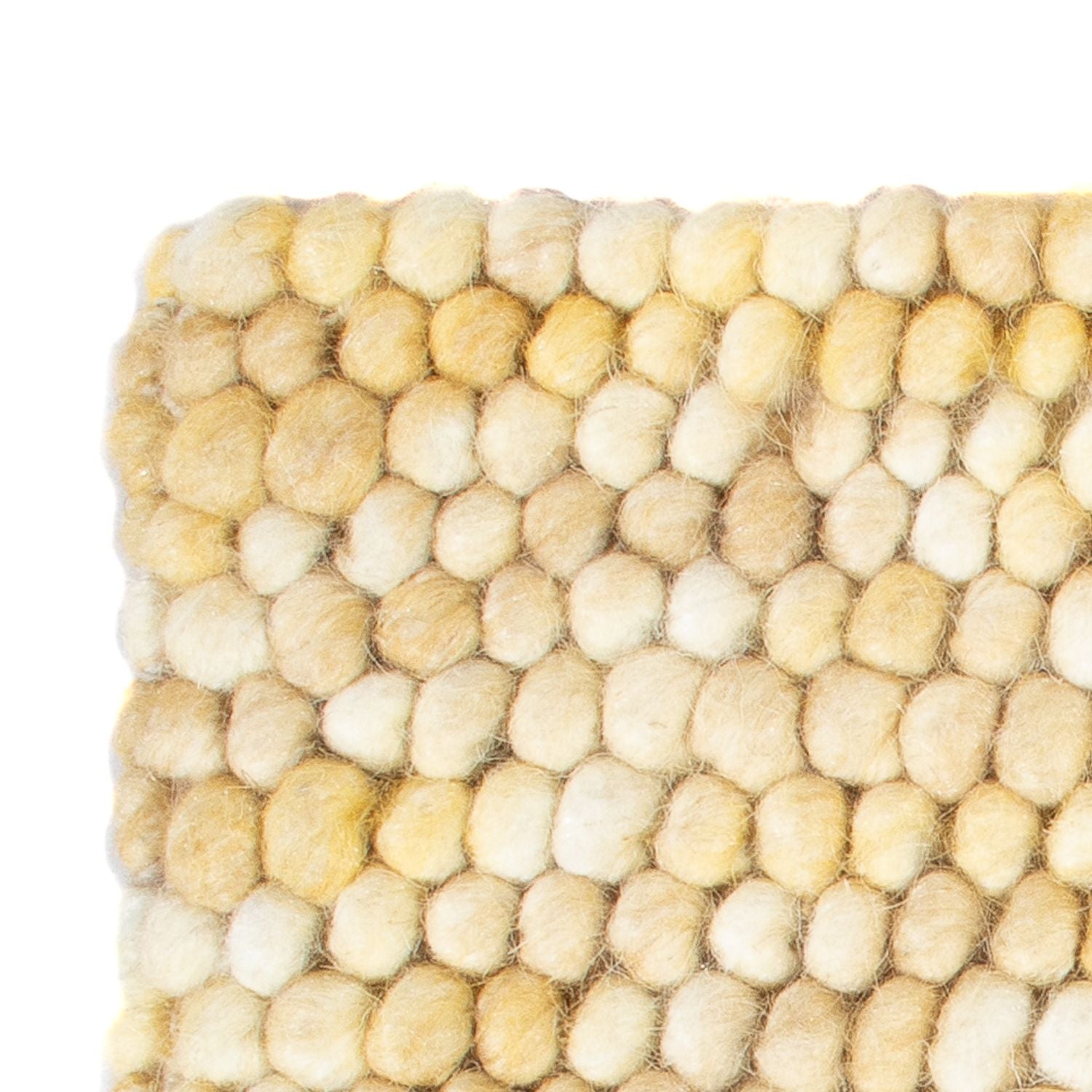 Wollteppich quadratisch  - 32 x 32 cm - hellbeige