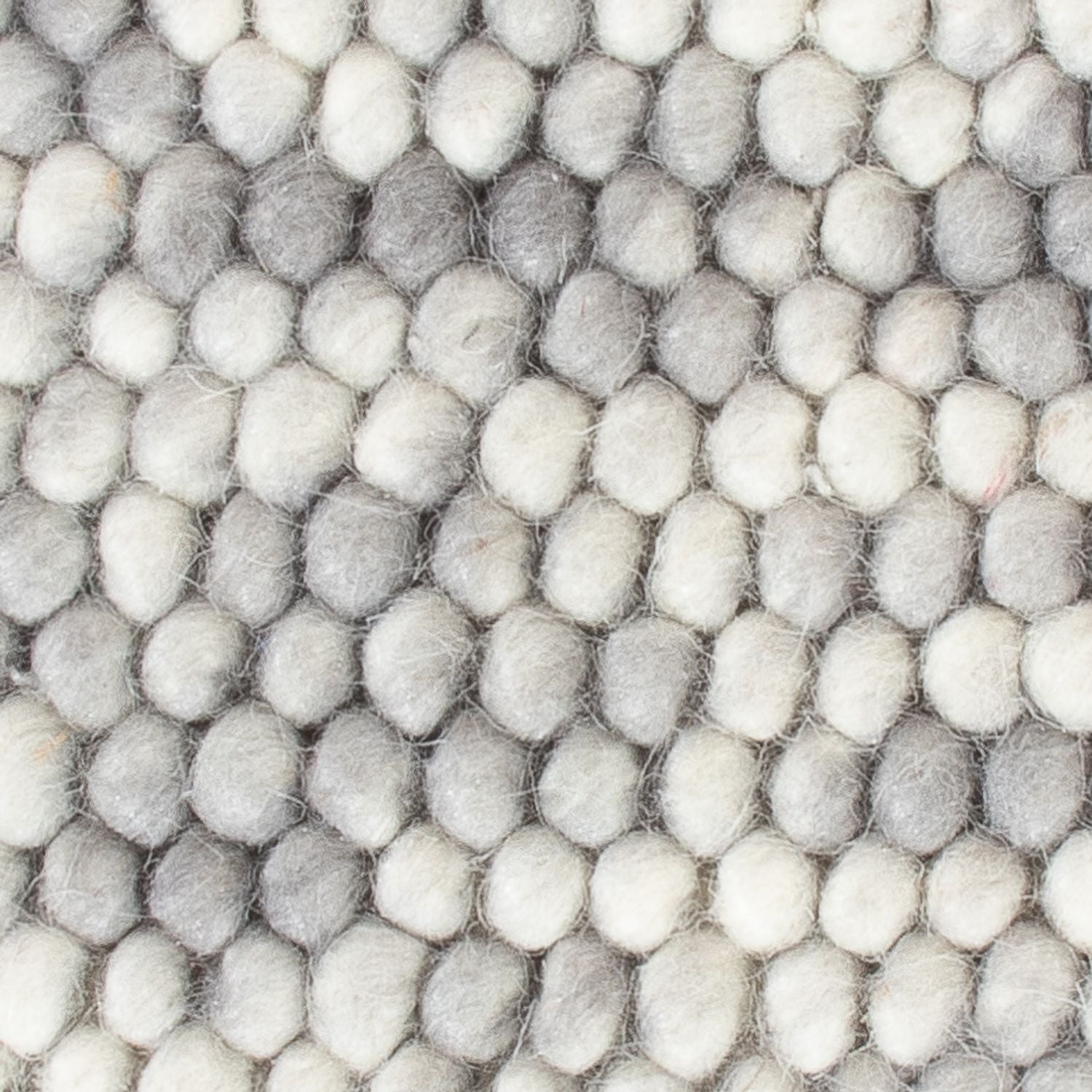 Wollteppich quadratisch  - 32 x 32 cm - hellgrau