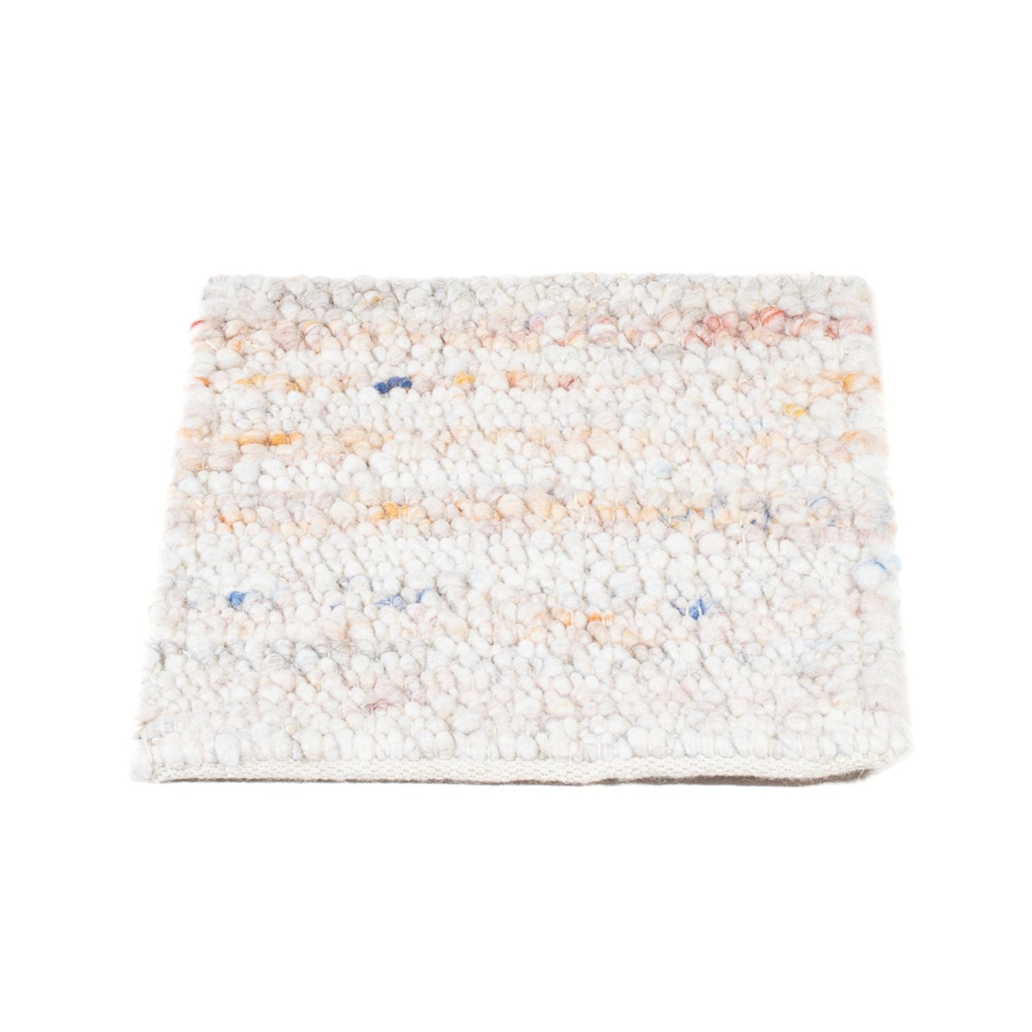 Wollteppich quadratisch  - 35 x 32 cm - mehrfarbig