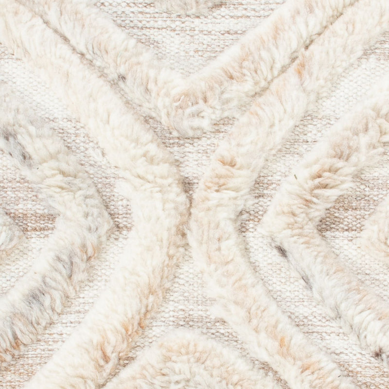 Wollteppich - 90 x 60 cm - beige