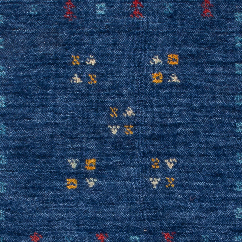 Wollteppich - 90 x 60 cm - dunkelblau