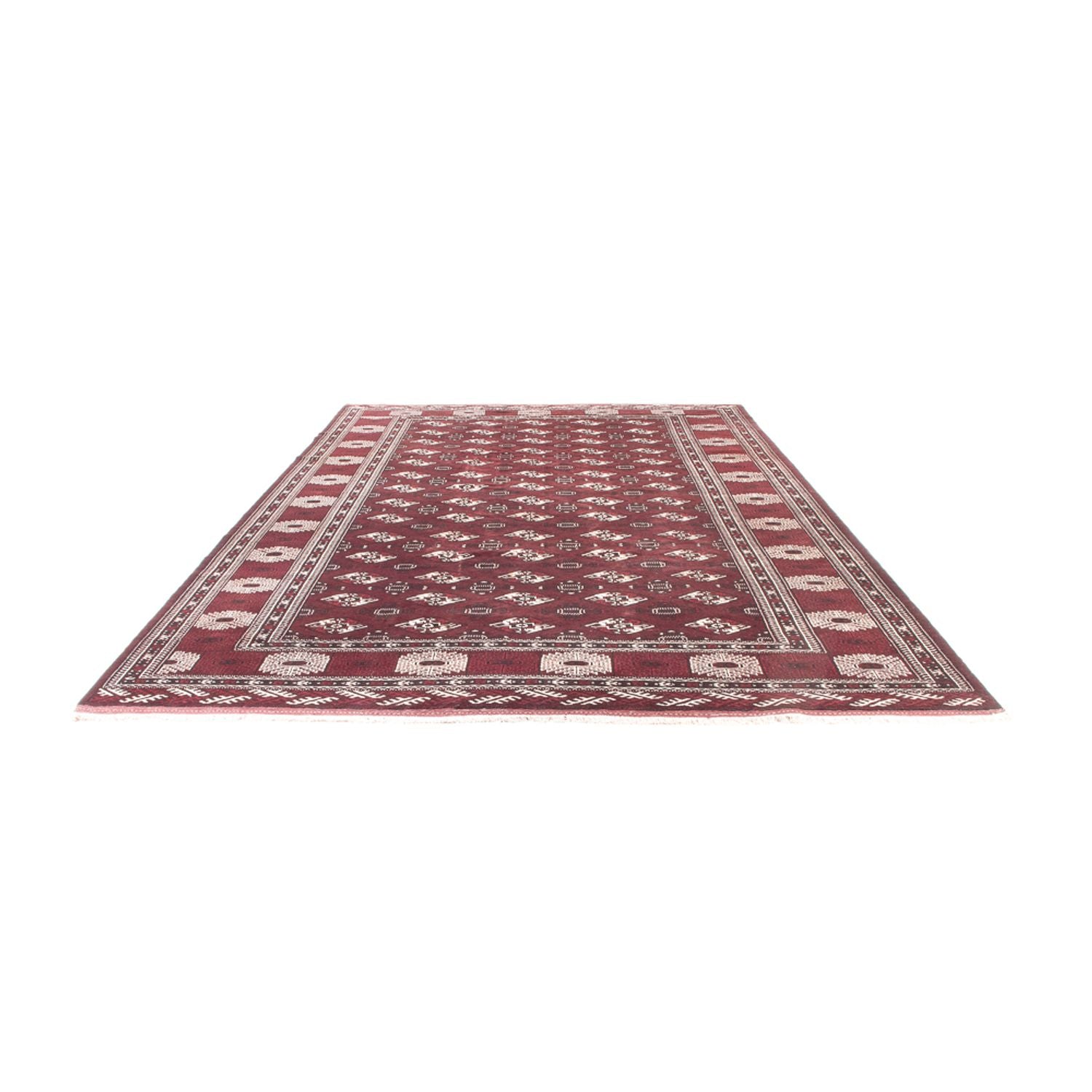 Turkaman Teppich - 380 x 260 cm - dunkelrot