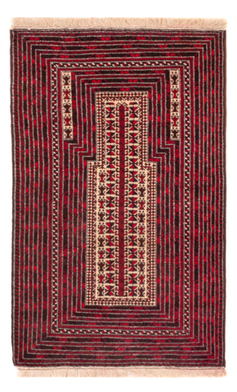 Belutsch Teppich quadratisch  - 250 x 250 cm - dunkelrot