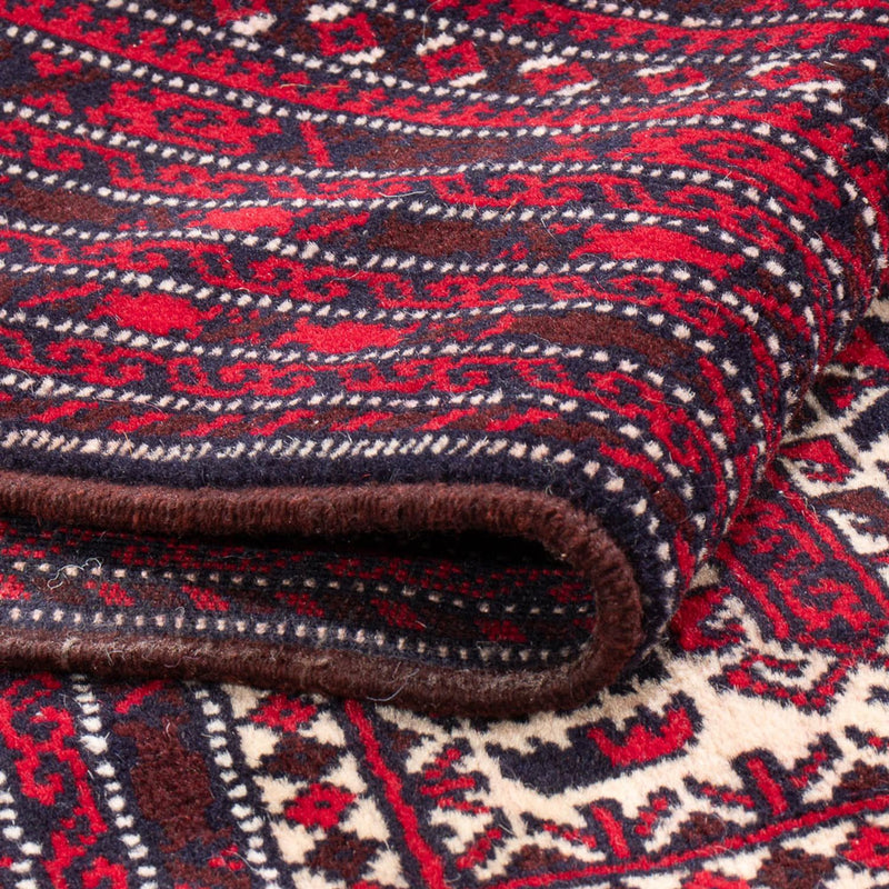 Belutsch Teppich quadratisch  - 250 x 250 cm - dunkelrot