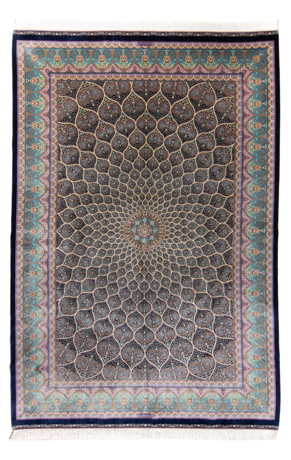 Perserteppich - Ghom - 300 x 200 cm - dunkelblau