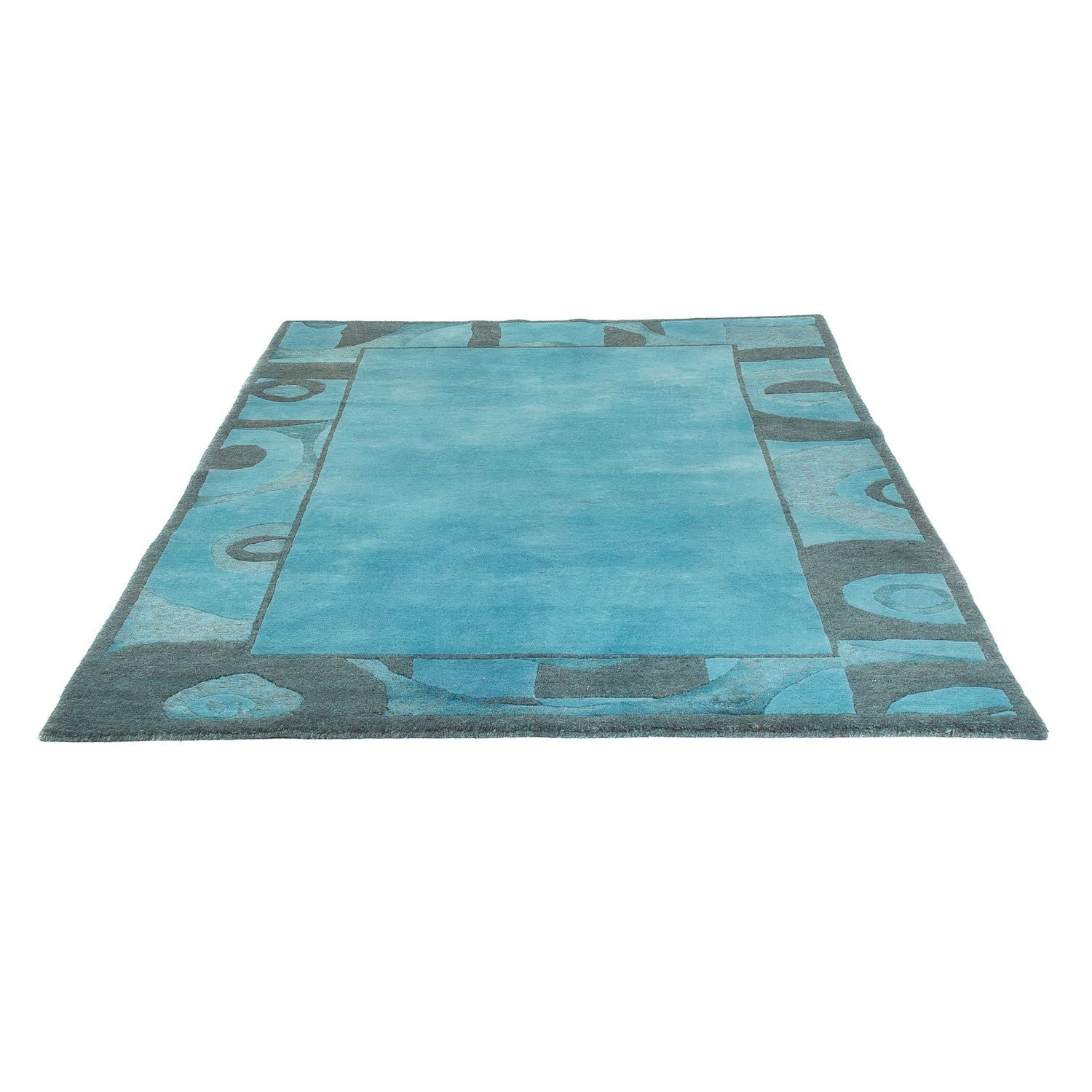Nepal Teppich - 230 x 160 cm - hellblau