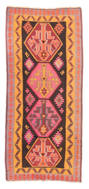 Läufer Kelim - Old - 330 x 150 cm - mehrfarbig