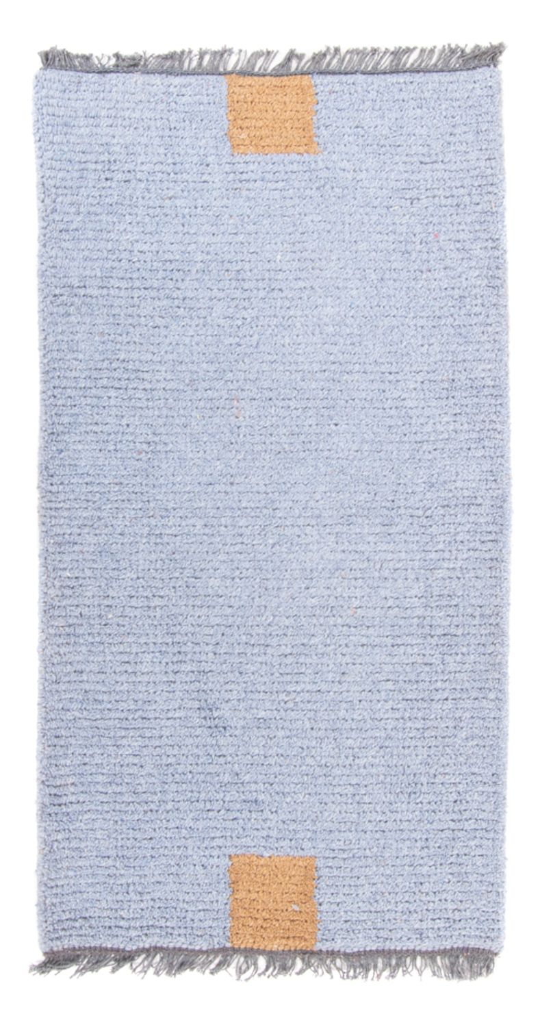 Nepal Teppich - 140 x 70 cm - hellblau