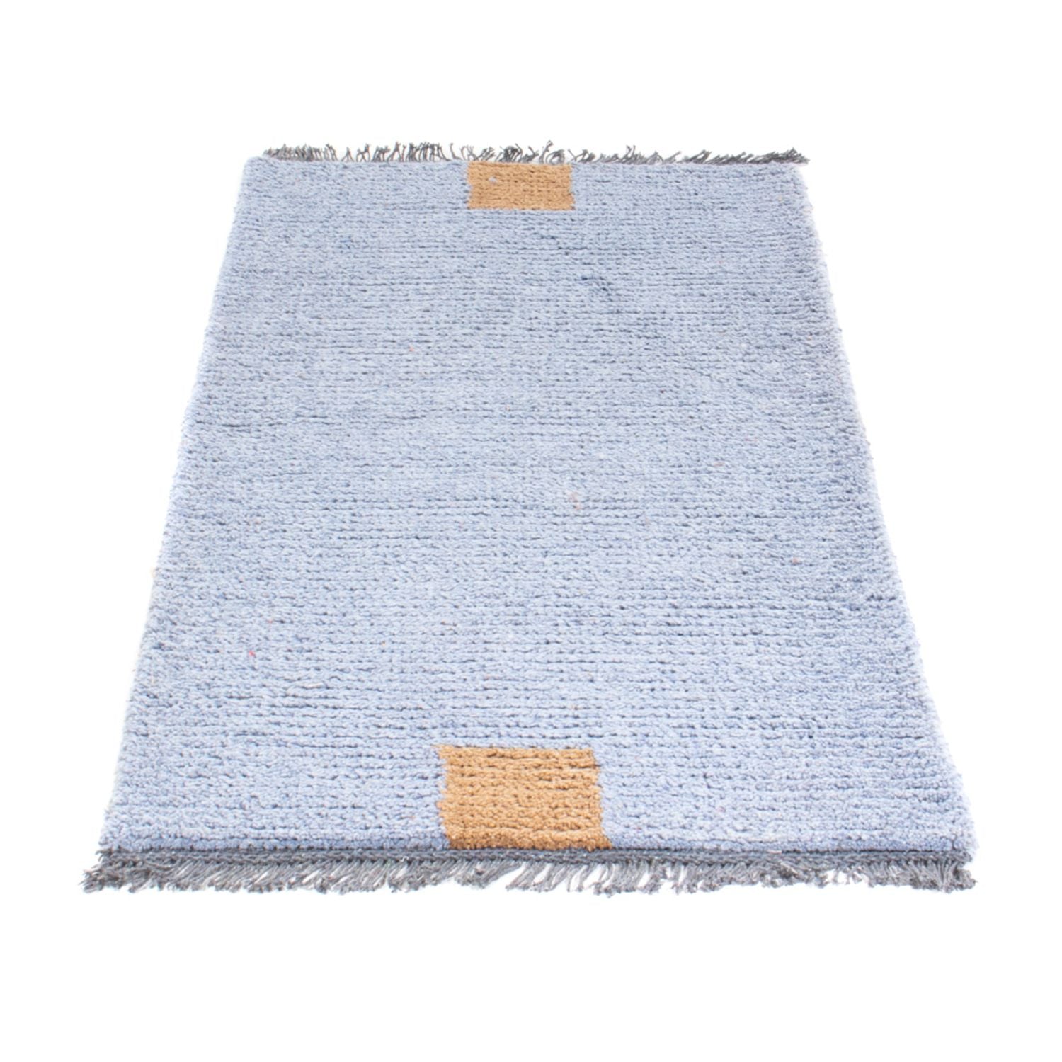 Nepal Teppich - 140 x 70 cm - hellblau