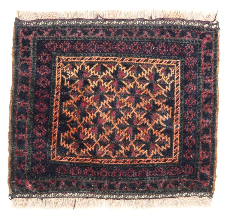 Belutsch Teppich quadratisch  - 70 x 60 cm - mehrfarbig