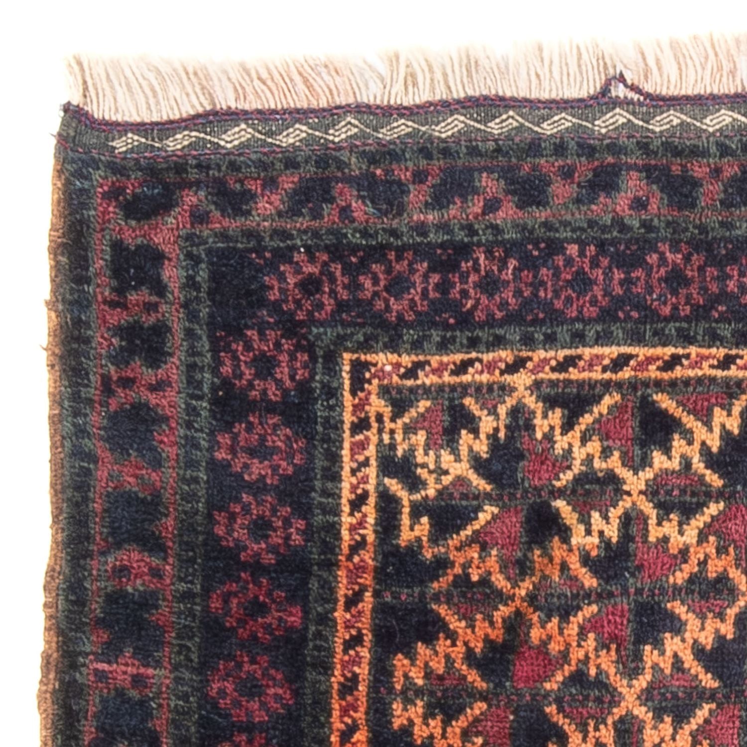 Belutsch Teppich quadratisch  - 70 x 60 cm - mehrfarbig