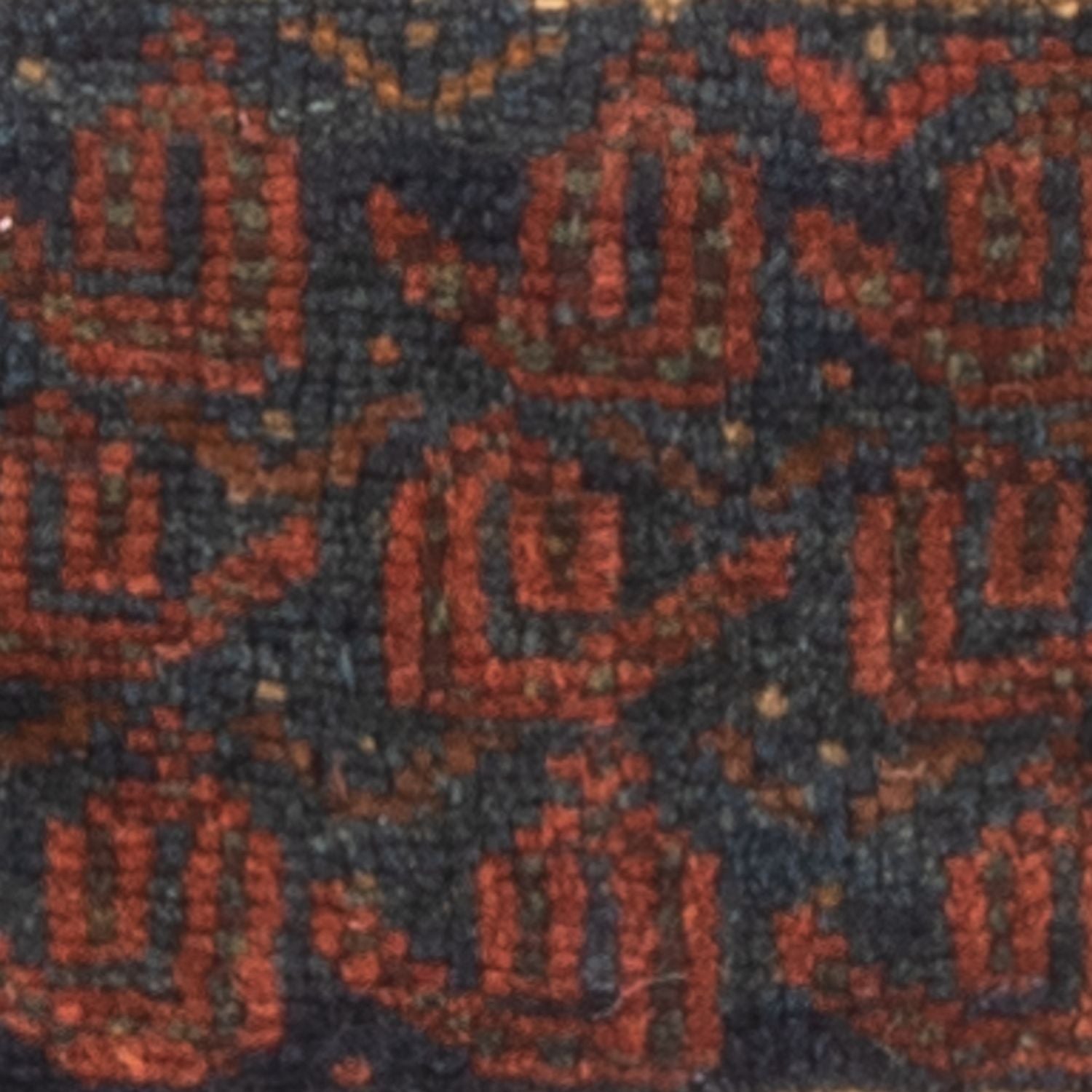 Afghan Teppich quadratisch  - 32 x 20 cm - mehrfarbig