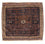 Afghan Teppich quadratisch  - 80 x 80 cm - braun