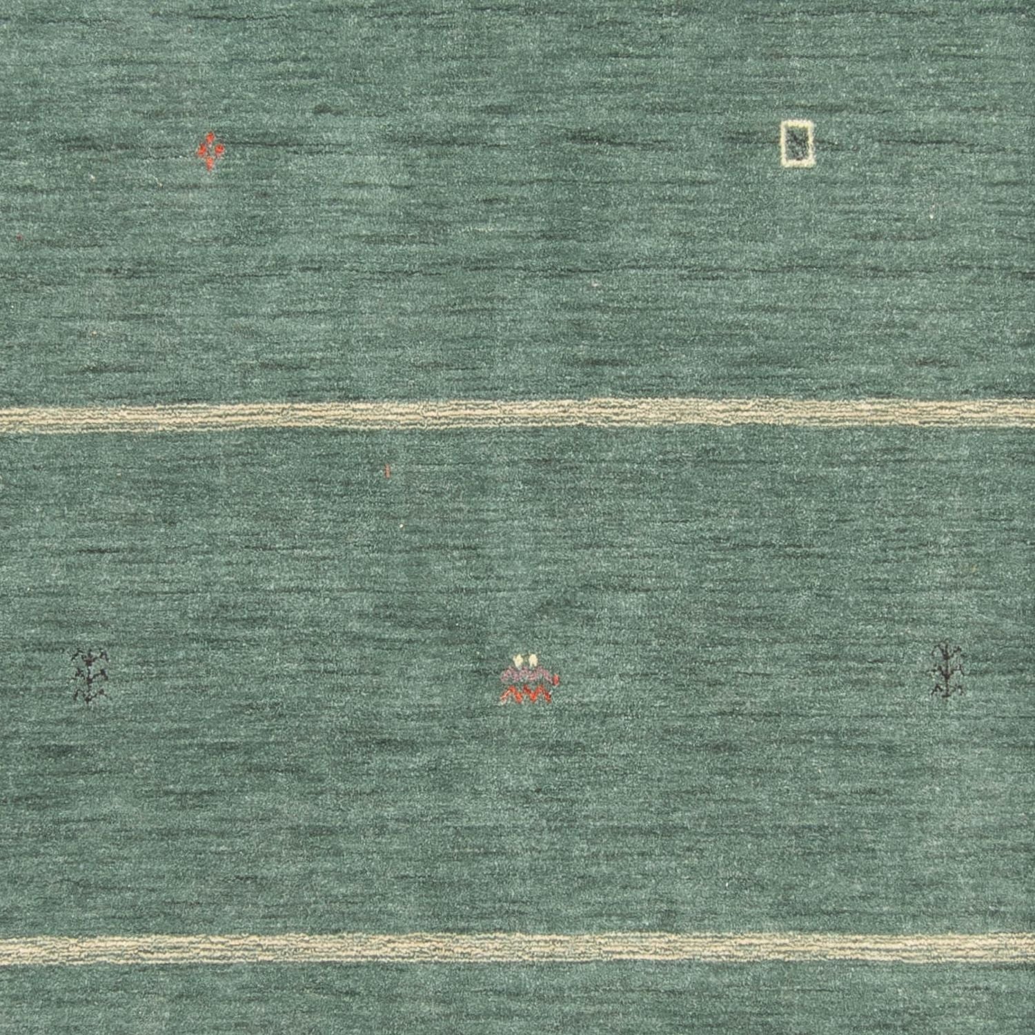 Gabbeh Teppich - Loribaft Softy - 250 x 200 cm - grün