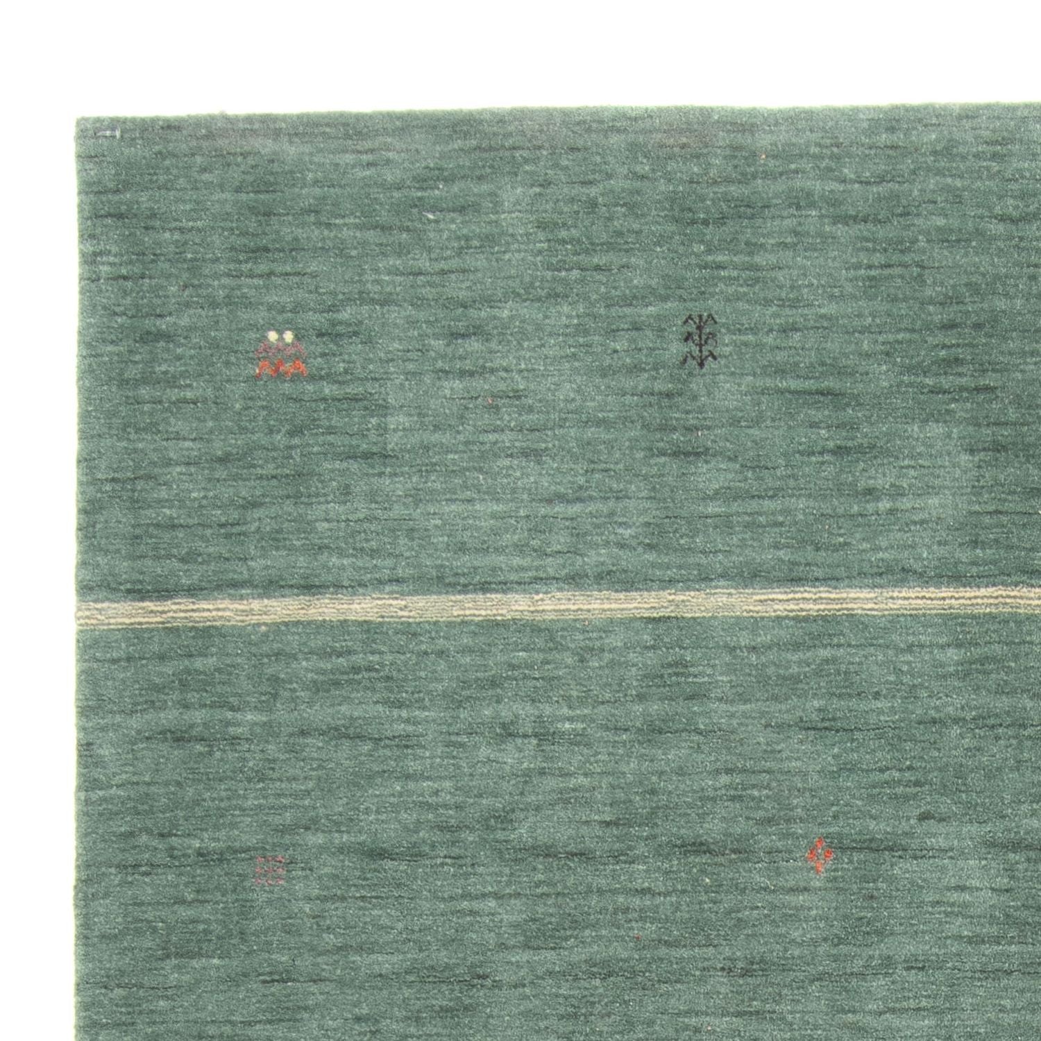 Gabbeh Teppich - Loribaft Softy - 250 x 200 cm - grün