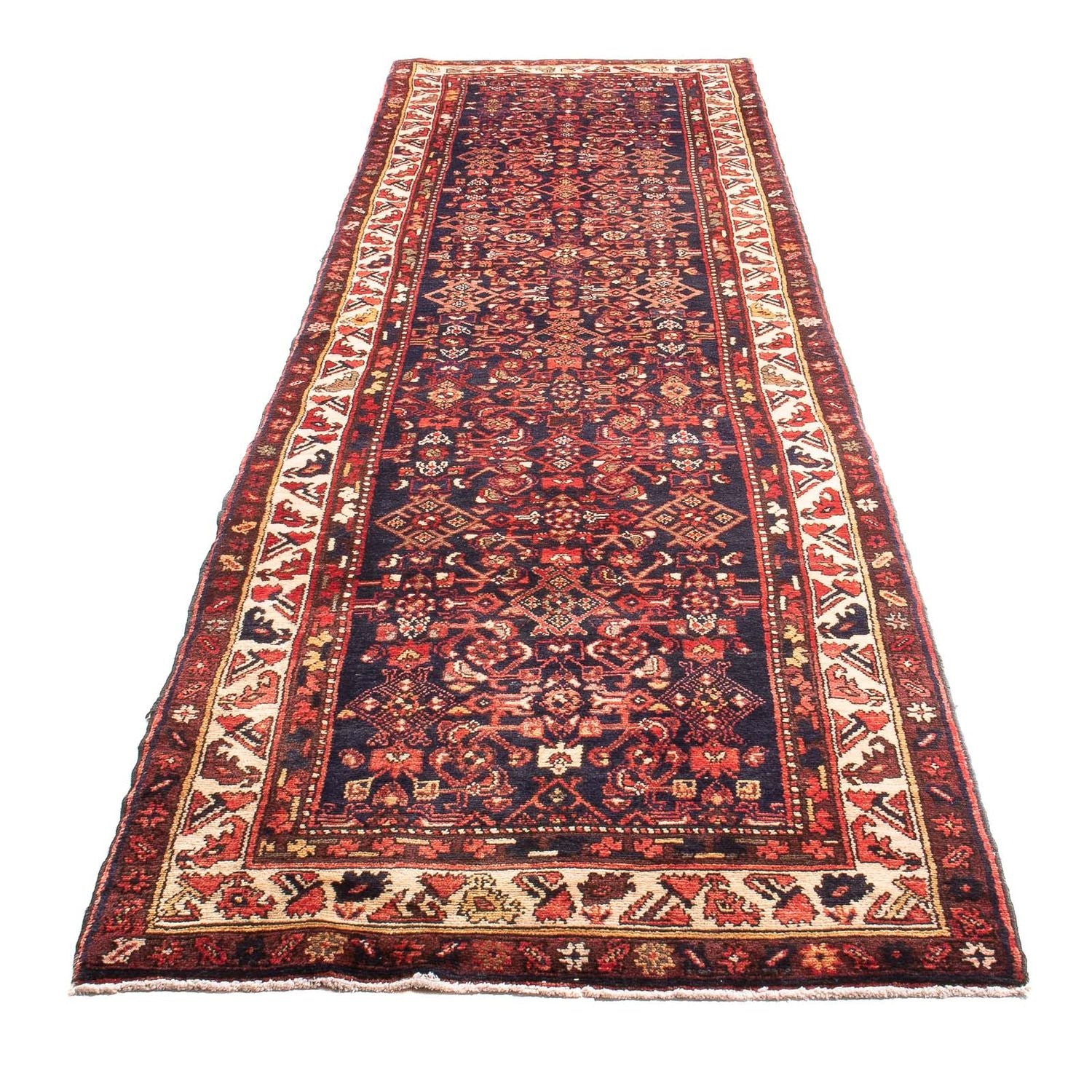 Läufer Perser - Nomadic - 412 x 105 cm - dunkelblau
